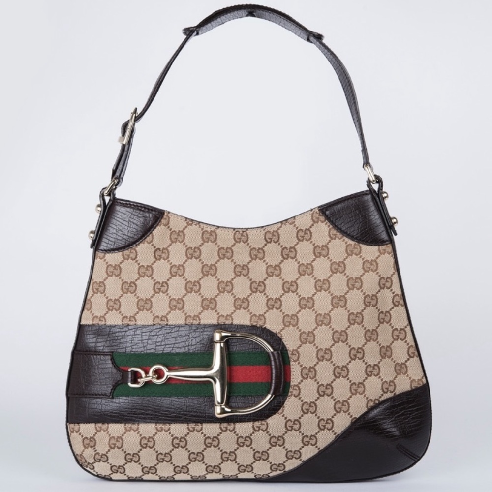 Authentic Gucci Hasler Horsebit Monogram purse